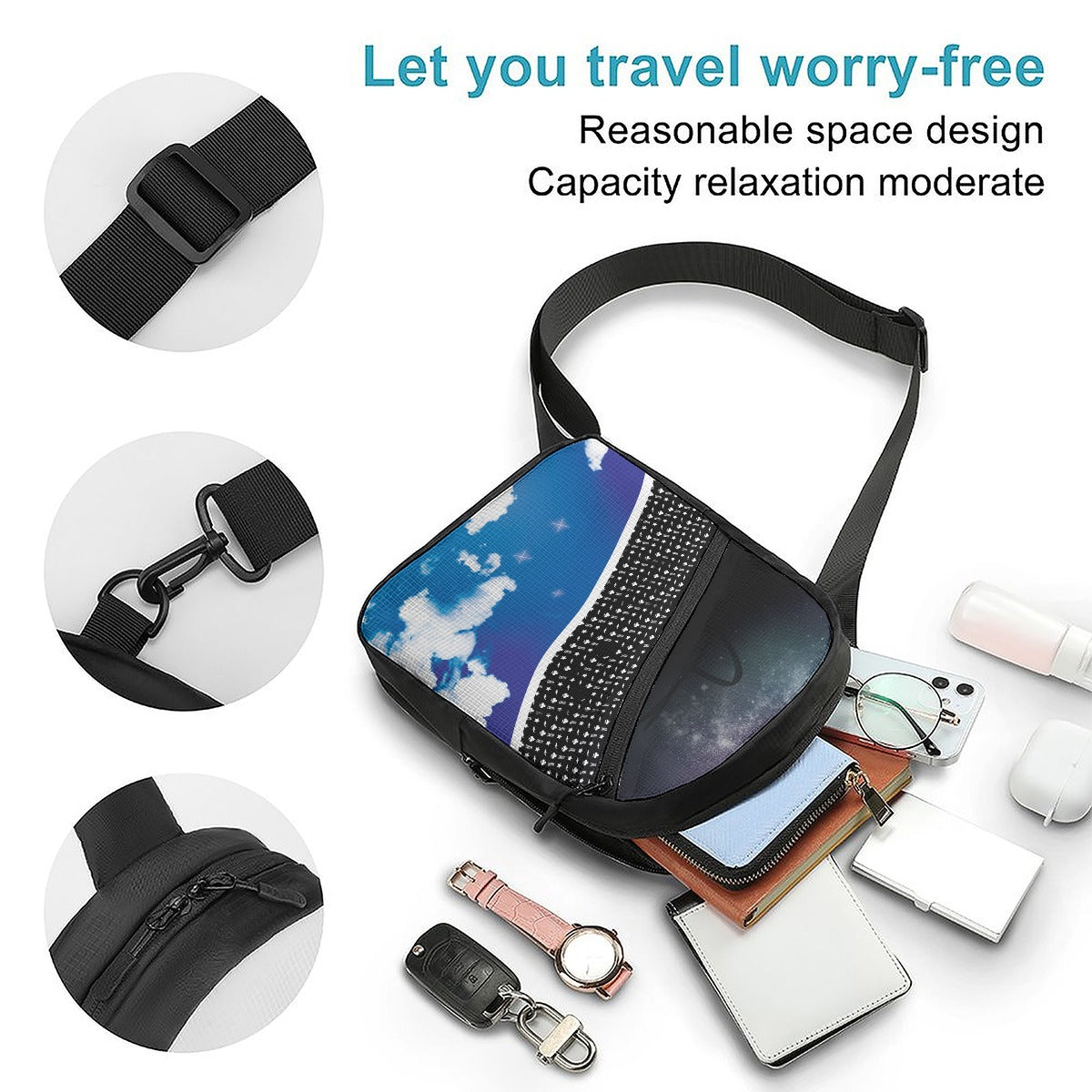 Day or Night Flight - EJ - Jumper Status Folding Chest Bag/Pouch(AirTime))