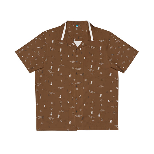 JSJSFC - Men's Hawaiian Shirt (Chocolate)