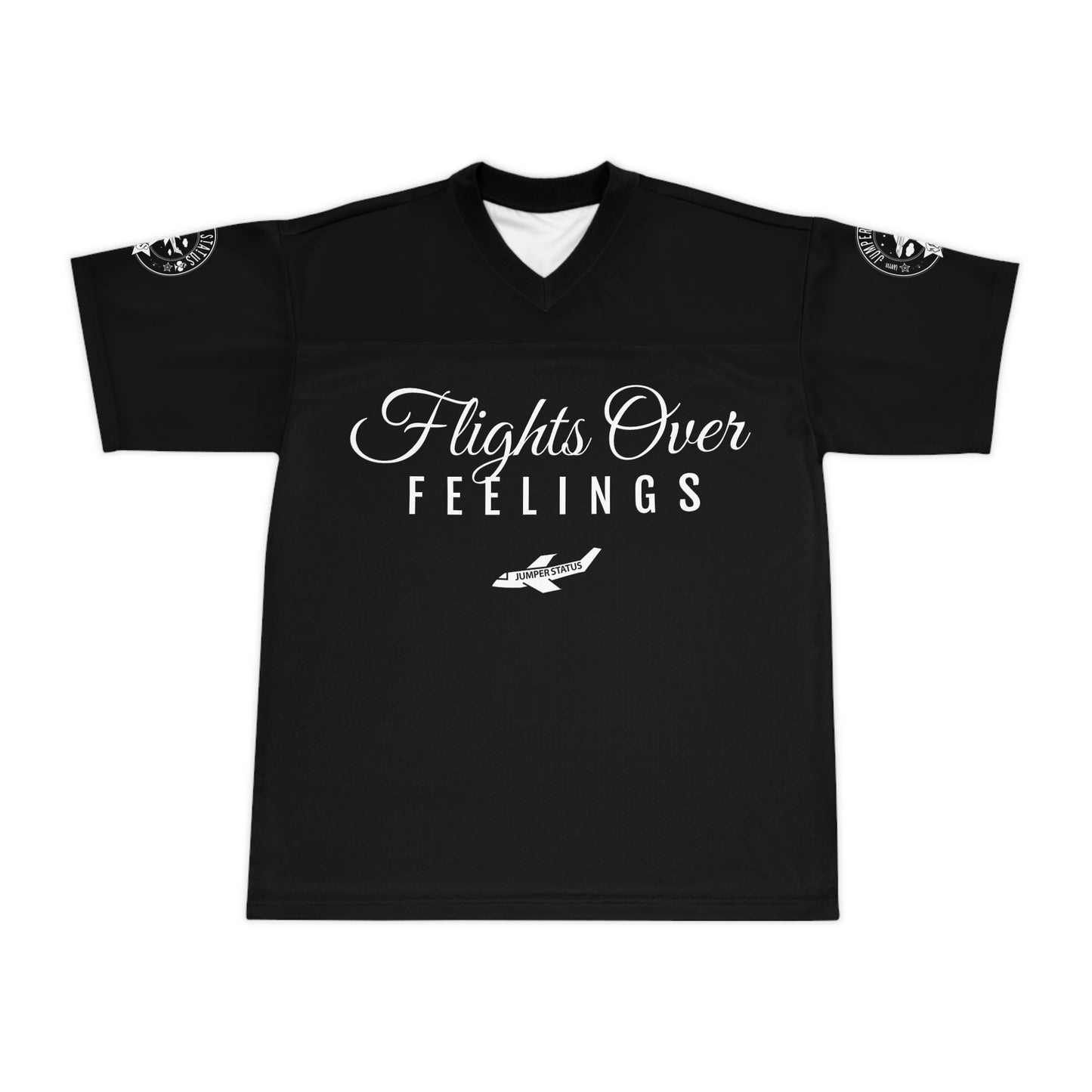 JS Vibes Only Football Jersey - Flights Over Feelings)