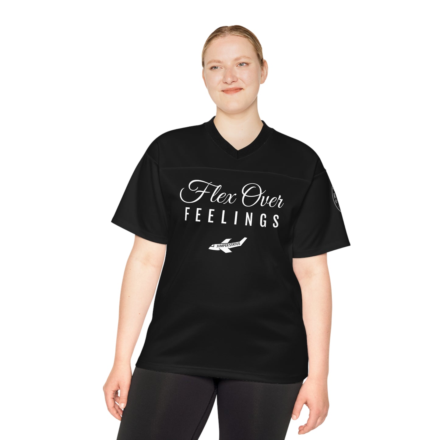 JS Vibes Only Football Jersey - Flex Over Feelings)