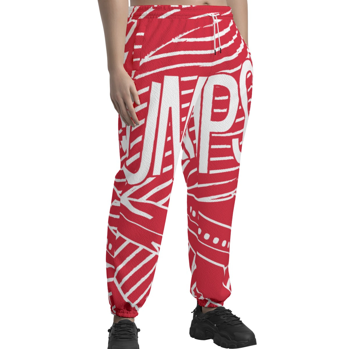 JumpStar Status Texture Casual Pants Joggers(Red)