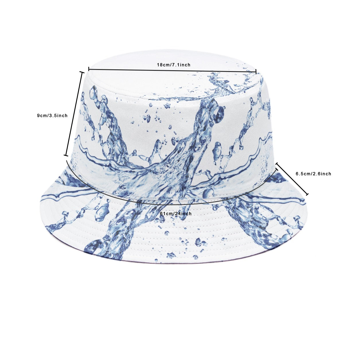 Splash Above Water White Bucket Hat