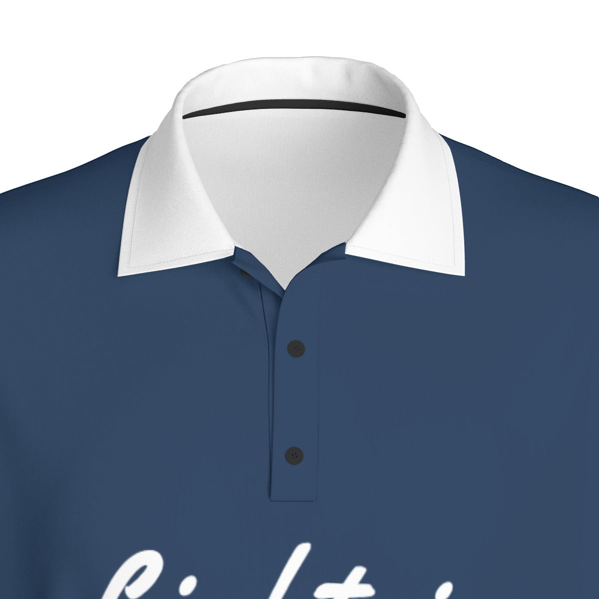 Wavy Blue Men's Polo Collar Jersey