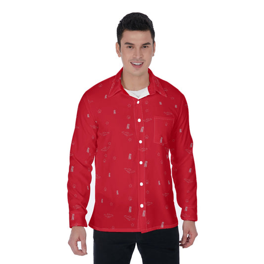 JS Long Sleeve Light Shirt-(Red Sea)