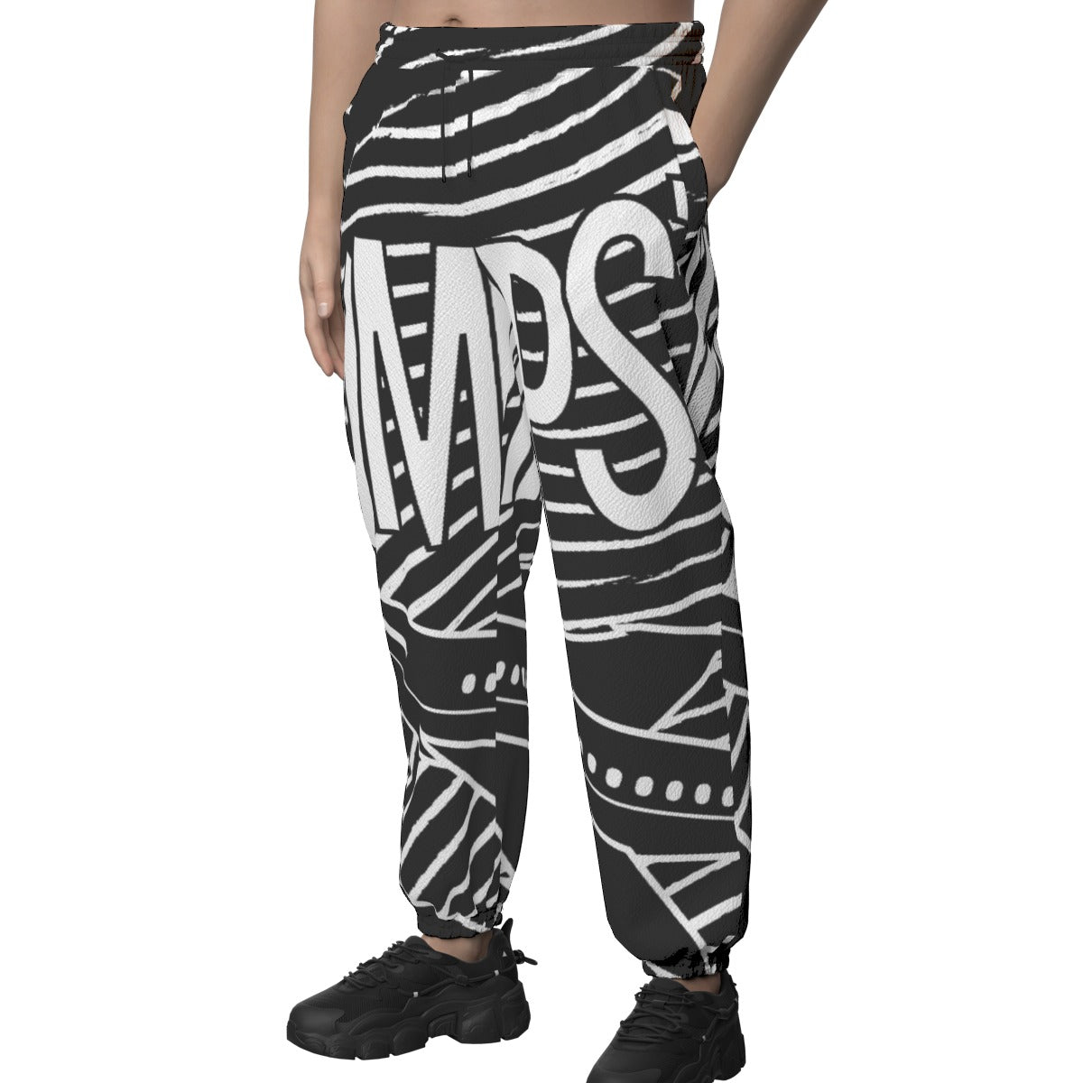 JumpStar Status Light Texture Casual Pants Joggers(Black)