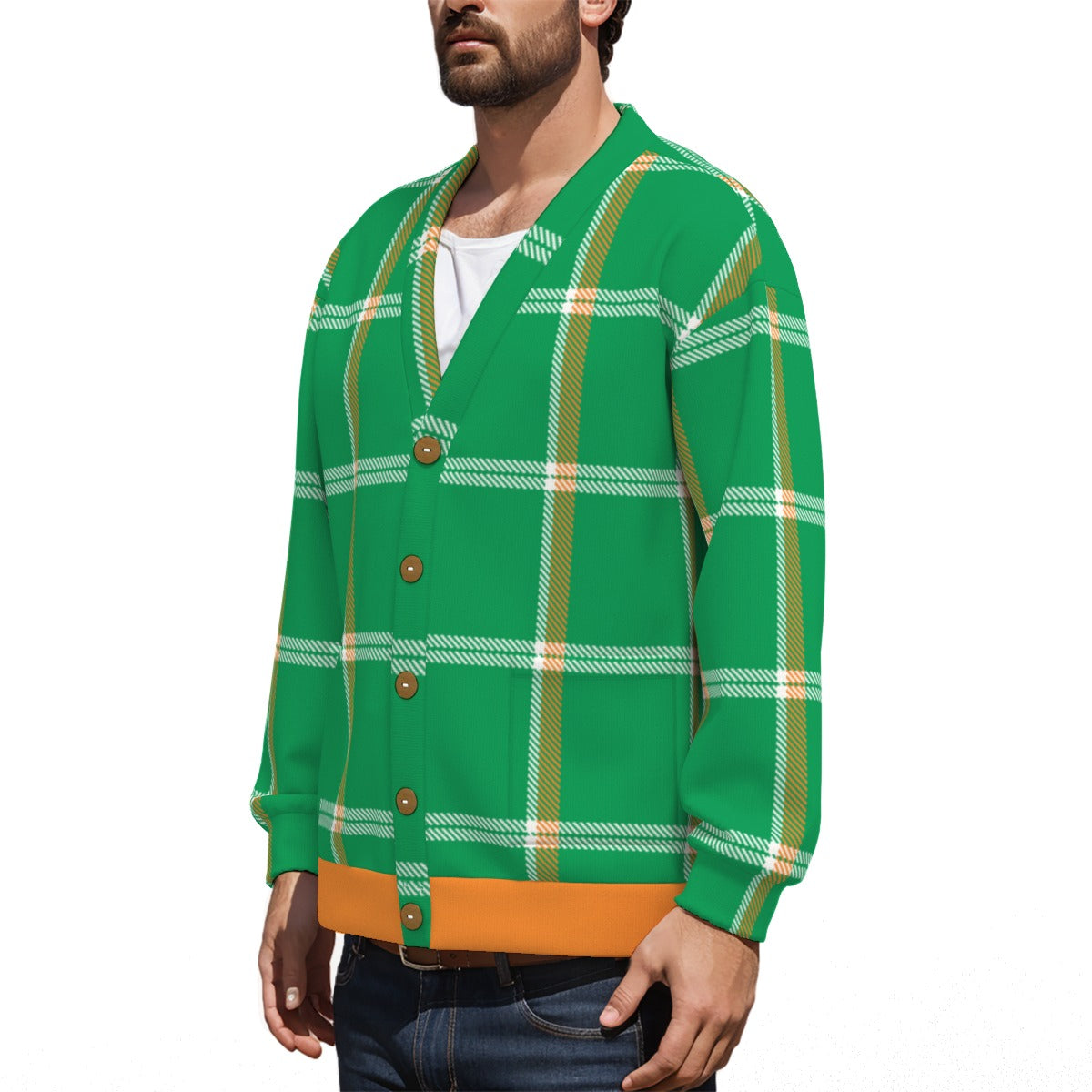 Jumper Status - City Flannel View-Flight Cardigan Knitted Fleece(Gator Flavor)