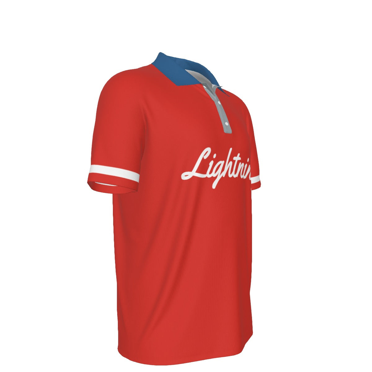 Lighting Strike  Red Polo Collar Jersey