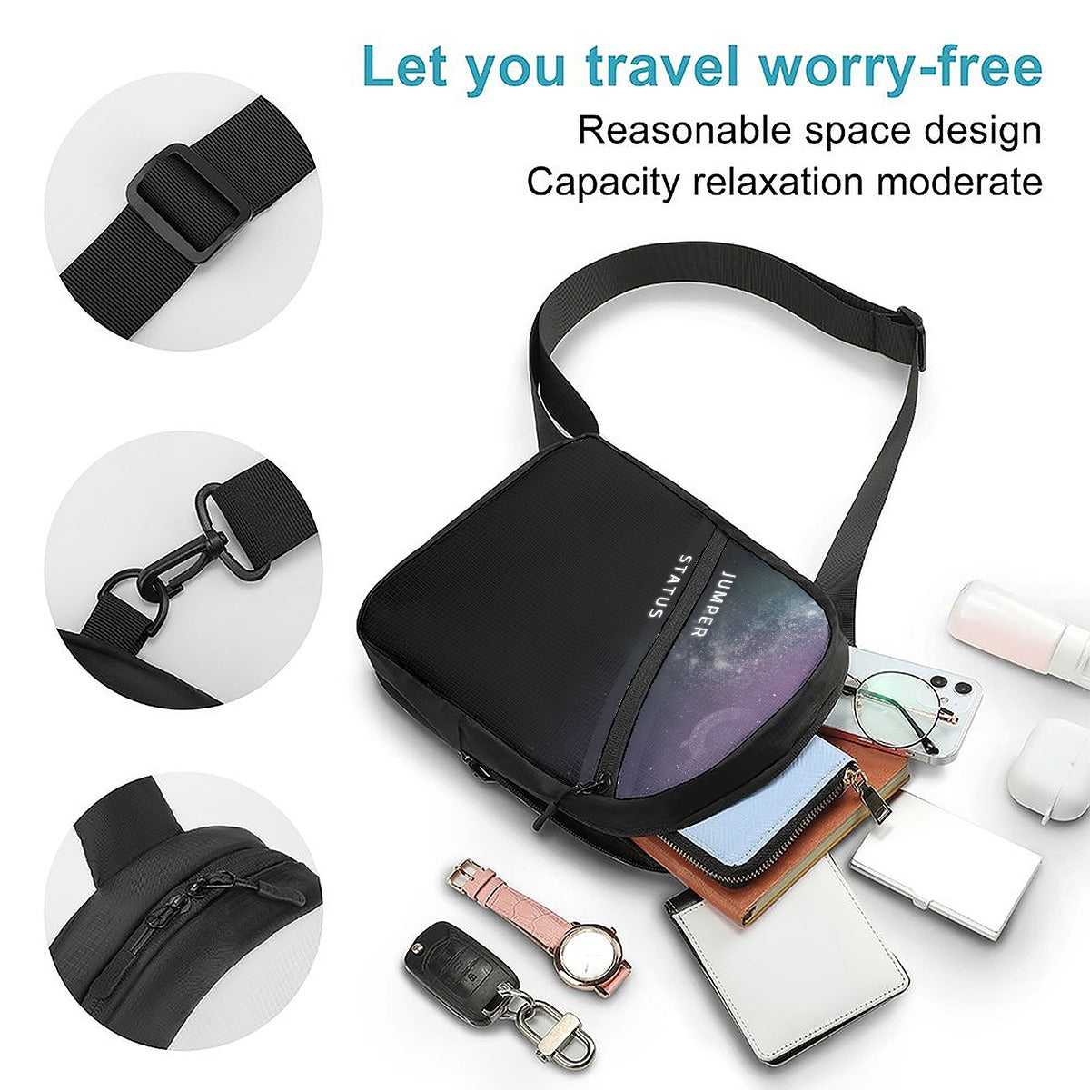 Jumper Status Folding Chest Bag/Pouch(Galaxy)
