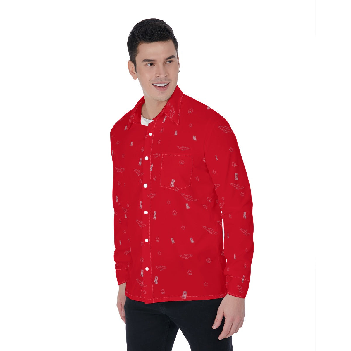 JS Long Sleeve Light Shirt-(Red Sea)