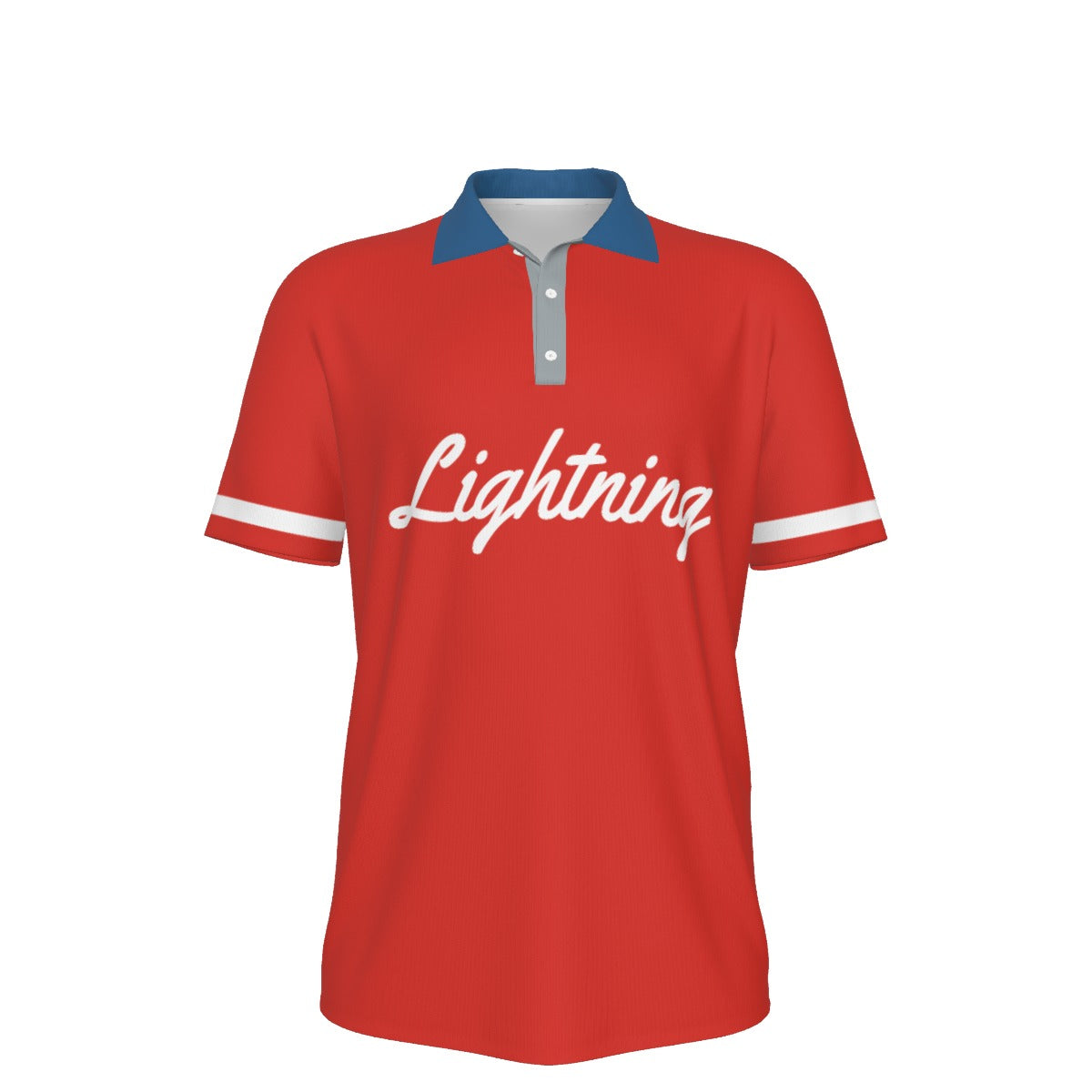 Lighting Strike  Red Polo Collar Jersey