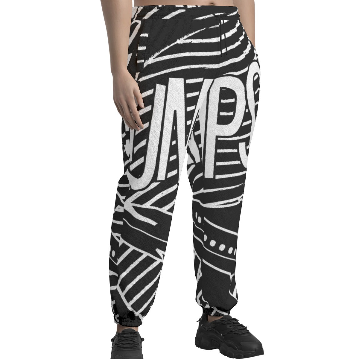 JumpStar Status Light Texture Casual Pants Joggers(Black)