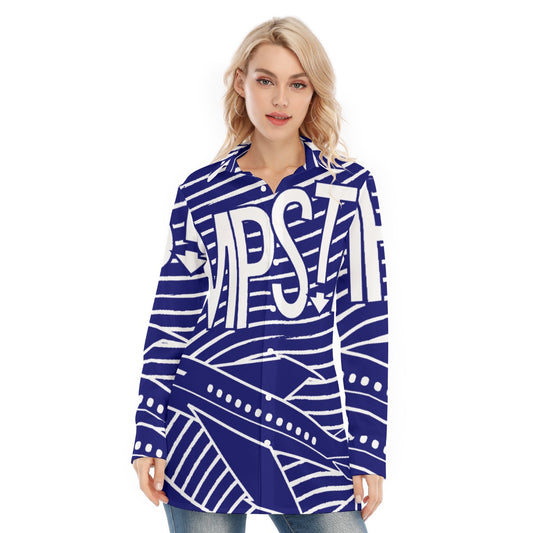 Star Status FlyFoxFC Long Shirt/Dress (Wavy Blue)