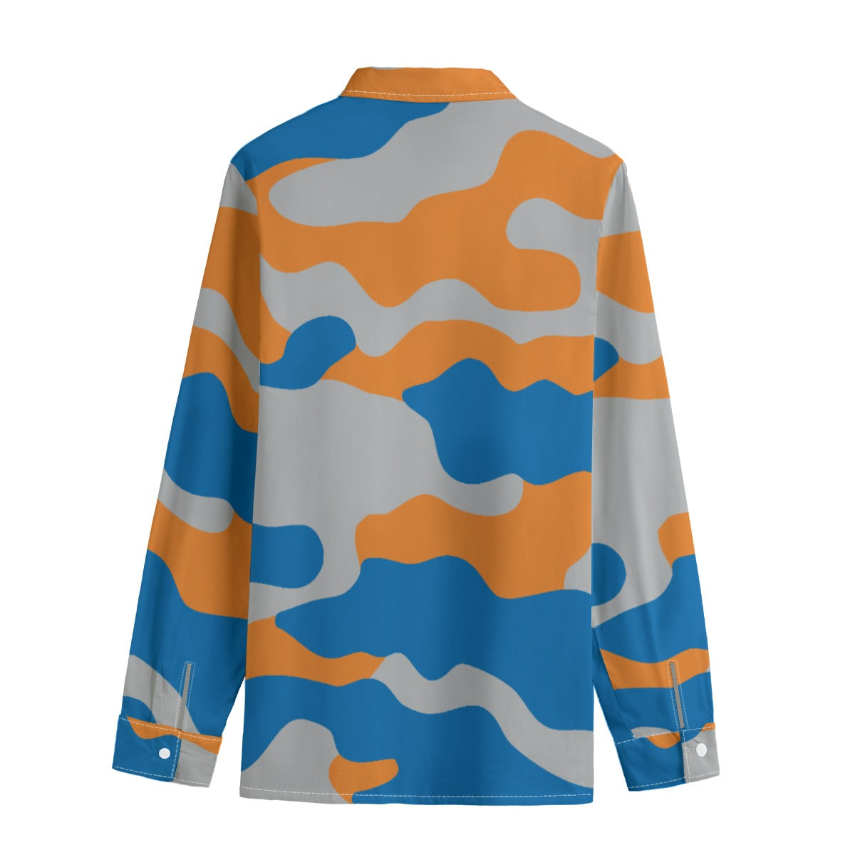 JS Storm Men's Lapel Collar Shirt With Concealed Placket(Camo Amo)