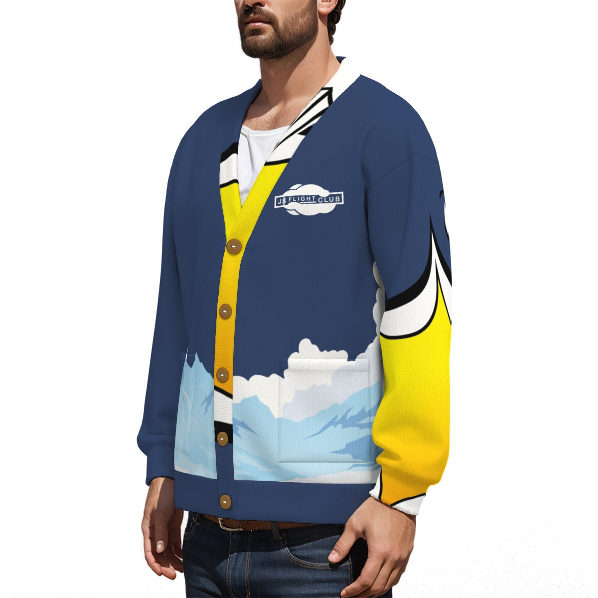 JumpStarz - Comic View-Flight Cardigan Knitted Fleece Cardigan With Button Closure