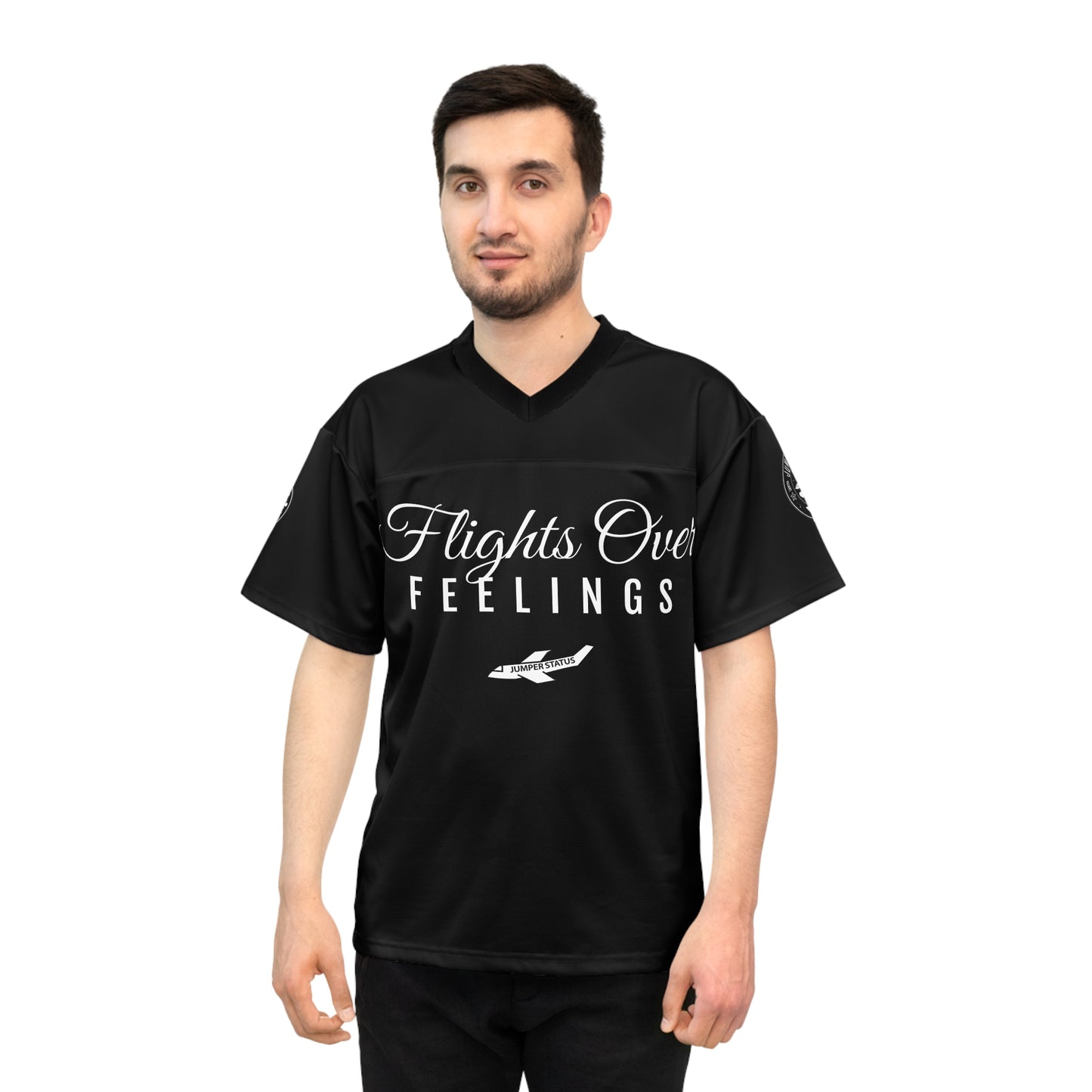 JS Vibes Only Football Jersey - Flights Over Feelings)