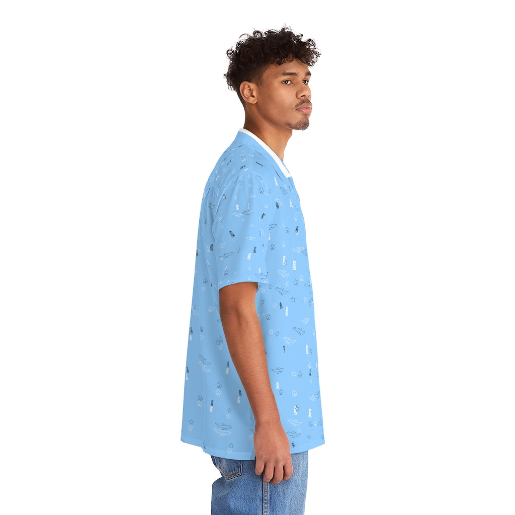 JSJSFC - Men's Hawaiian Shirt (Cerulean)