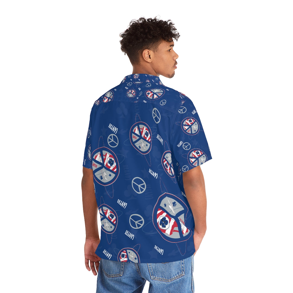 JSJSFC - Men's Hawaiian Shirt (True Blue)