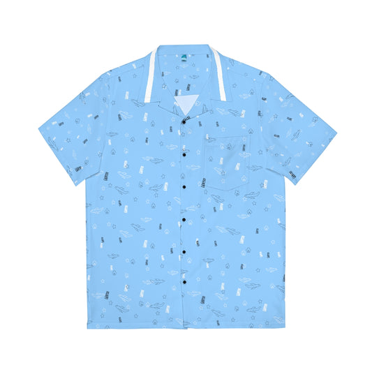 JSJSFC - Men's Hawaiian Shirt (Cerulean)