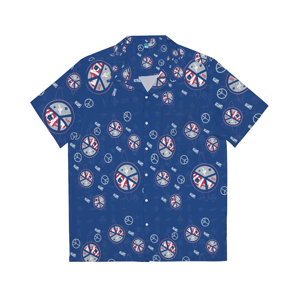 JSJSFC - Men's Hawaiian Shirt (True Blue)