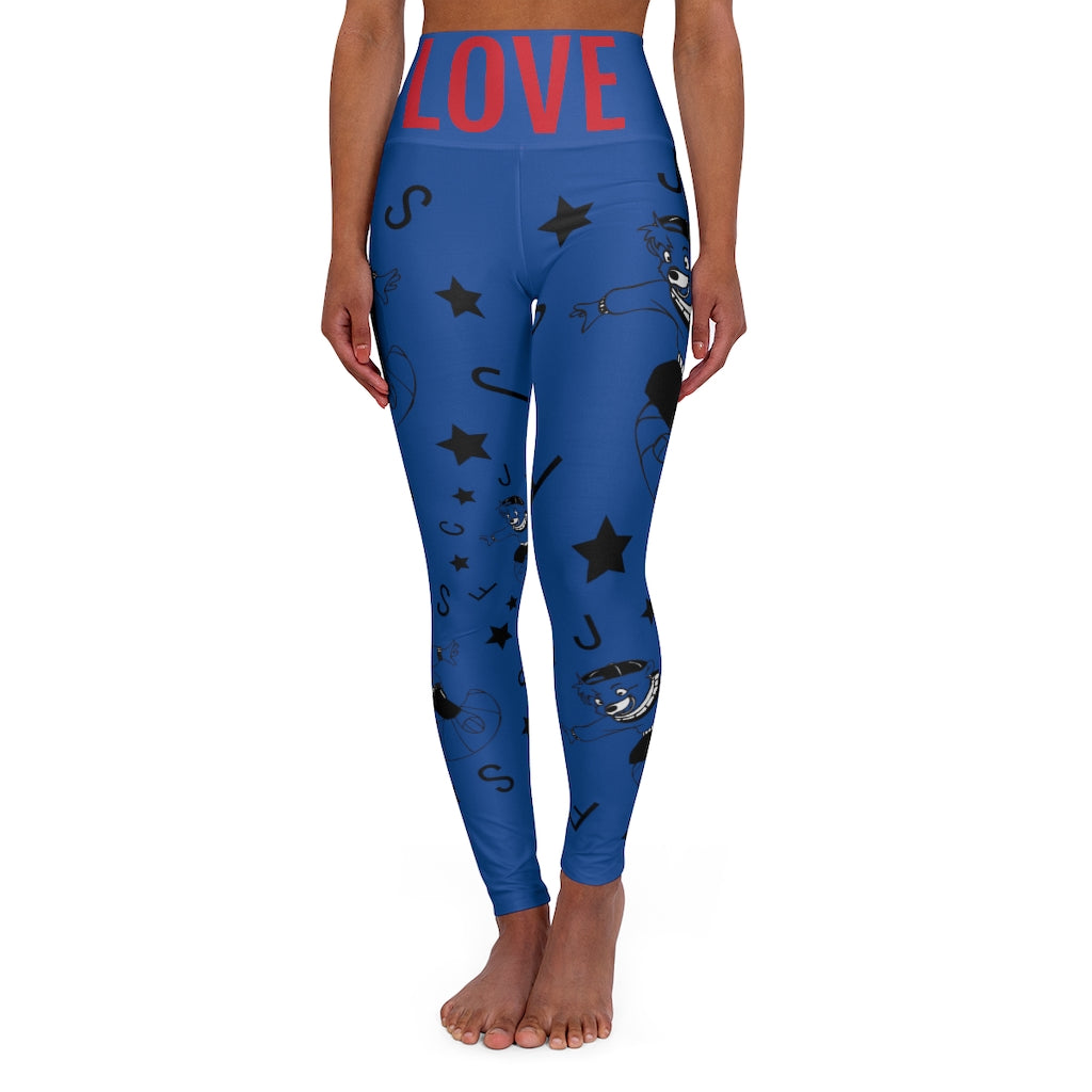 JSJSFC - LOL - High Waisted Yoga Leggings - Twilight