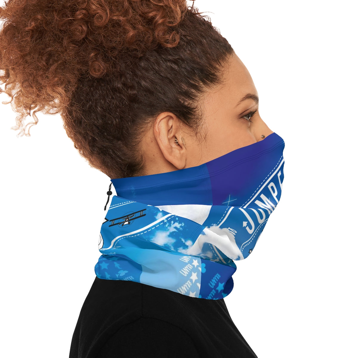 Neck Protect Gaiter With Drawcord - Skies No Limit