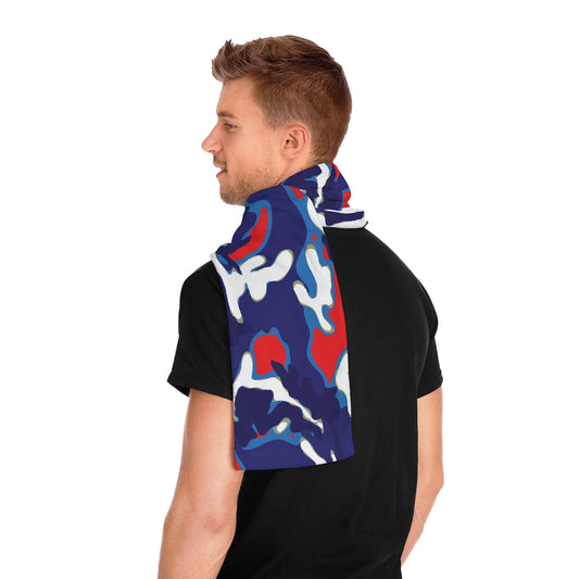 JSJSFC - Cloud Camo - Red White & Wavy Scarf