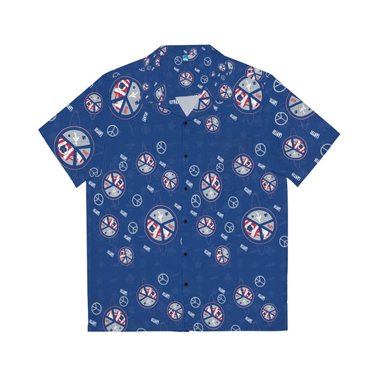 JSJSFC - Men's Hawaiian Shirt (True Blue)