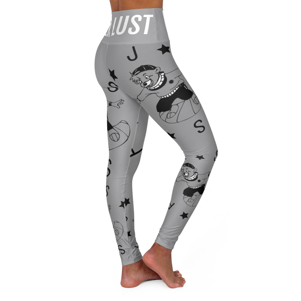 JSJSFC - LOL - High Waisted Yoga Leggings - Workout Gray