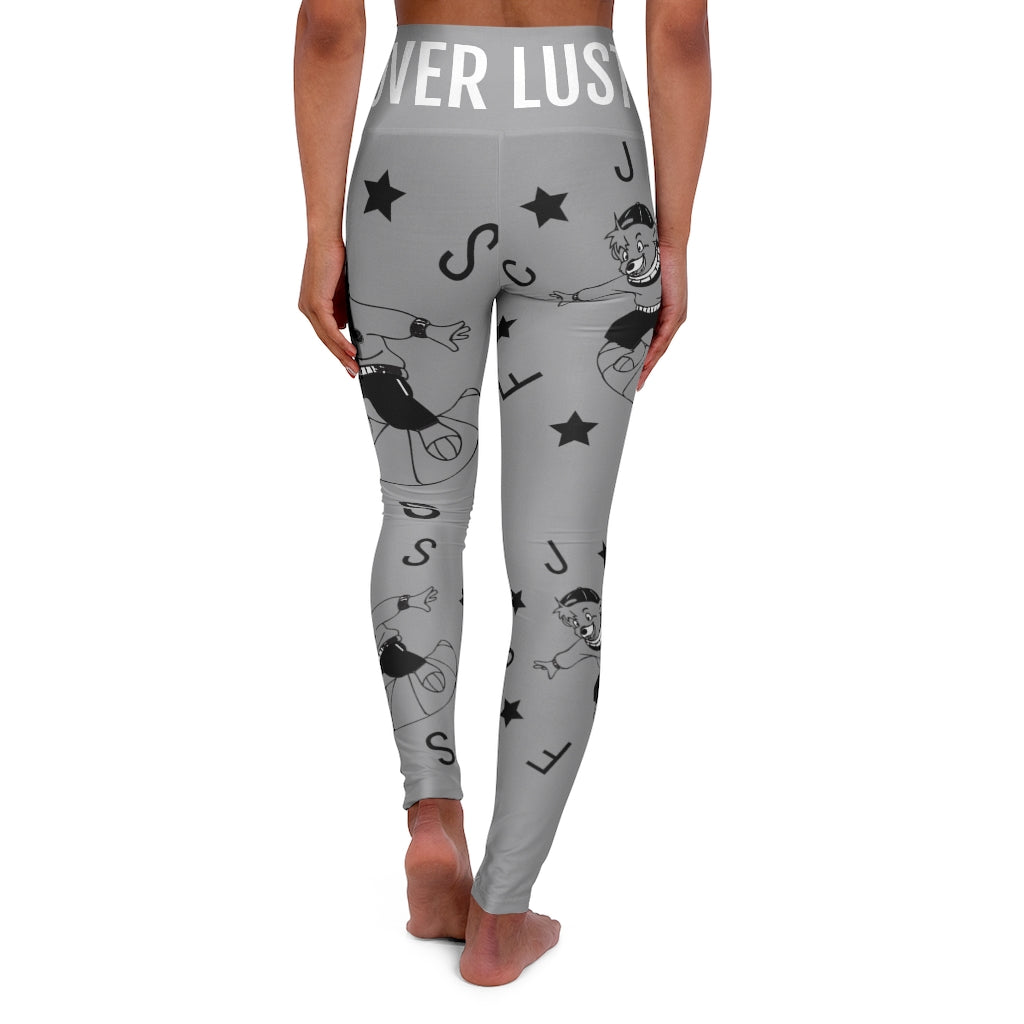 JSJSFC - LOL - High Waisted Yoga Leggings - Workout Gray