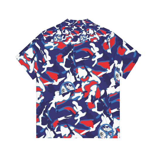 JSJSFC - Men's Hawaiian Shirt (W.A.R) / Wavy / Abalone / Rouge