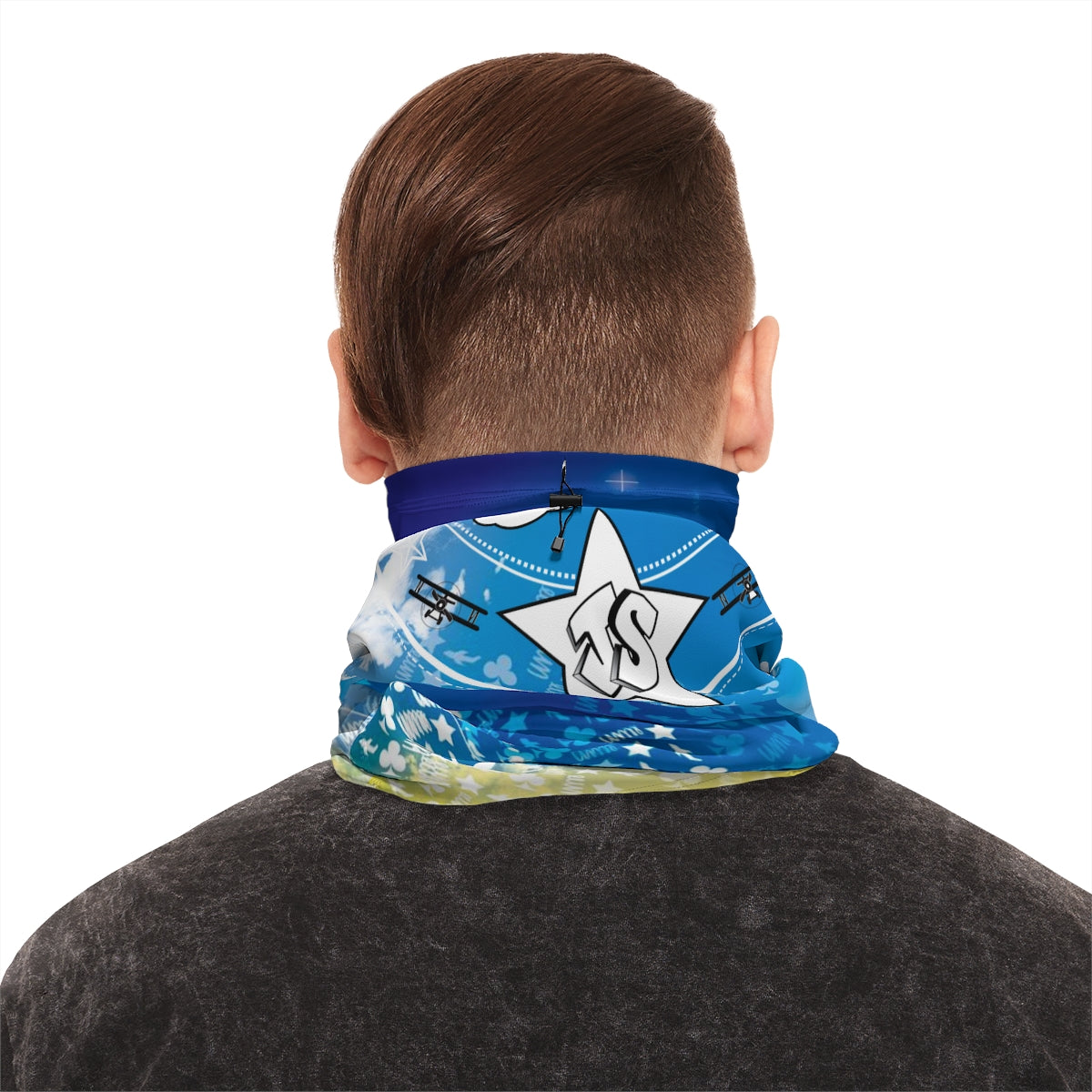 Neck Protect Gaiter With Drawcord - Skies No Limit