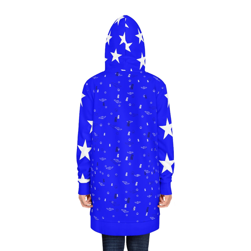 Women's Hoodie Dress (Blue)